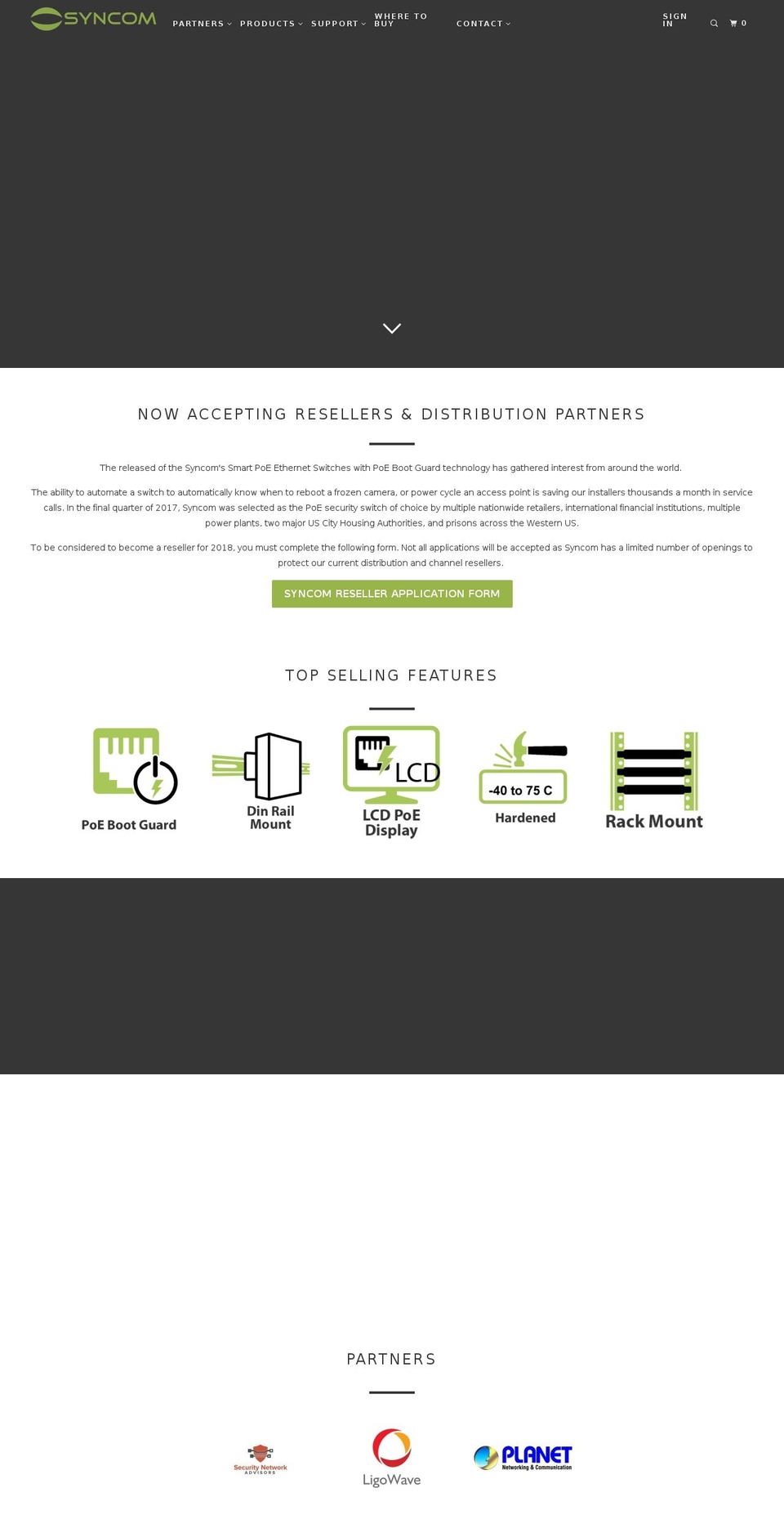 syncomtechnologies.com shopify website screenshot