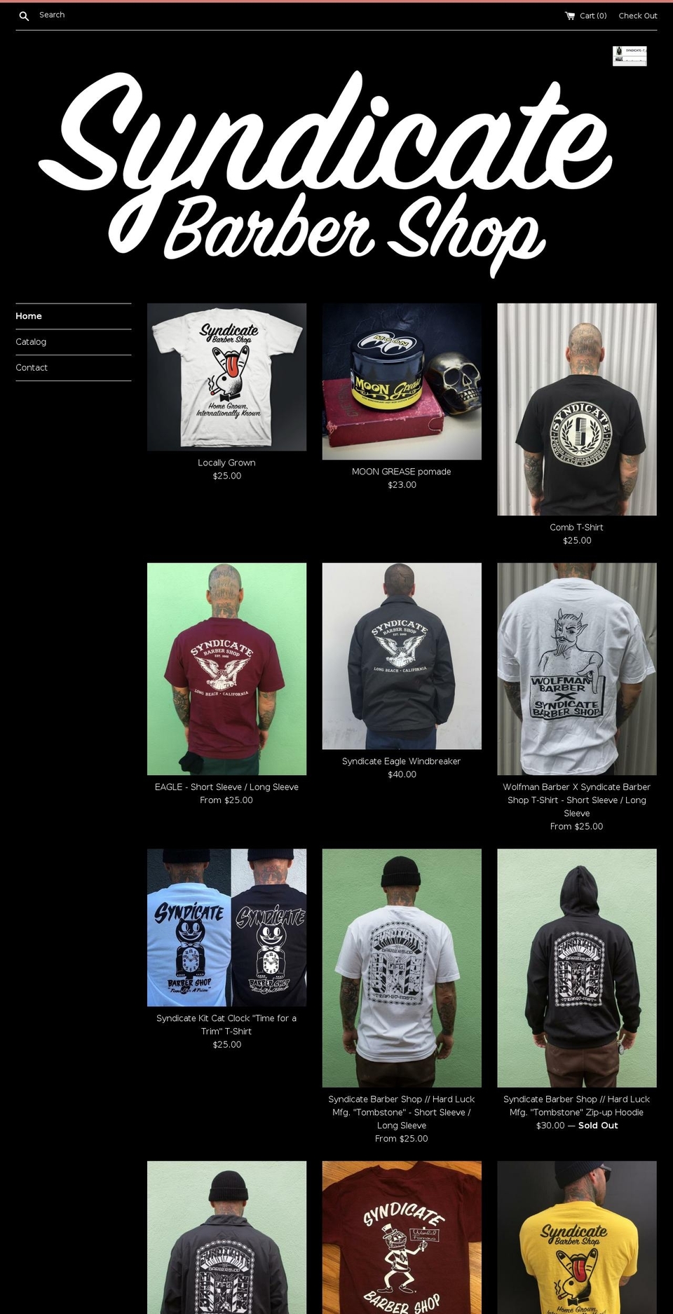 syndicatebarbershop.com shopify website screenshot
