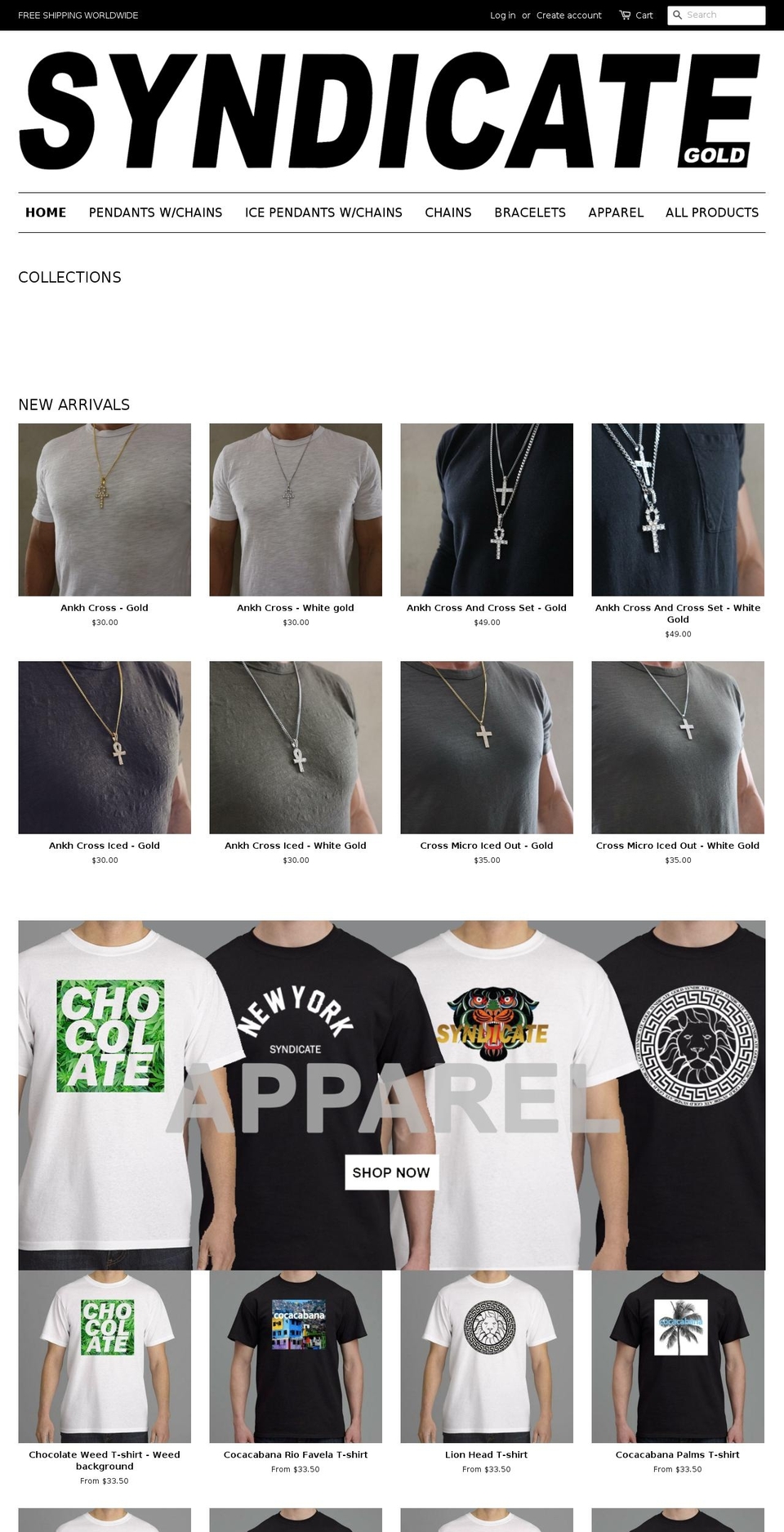 syndicategold.com — Shopify storefront screenshot