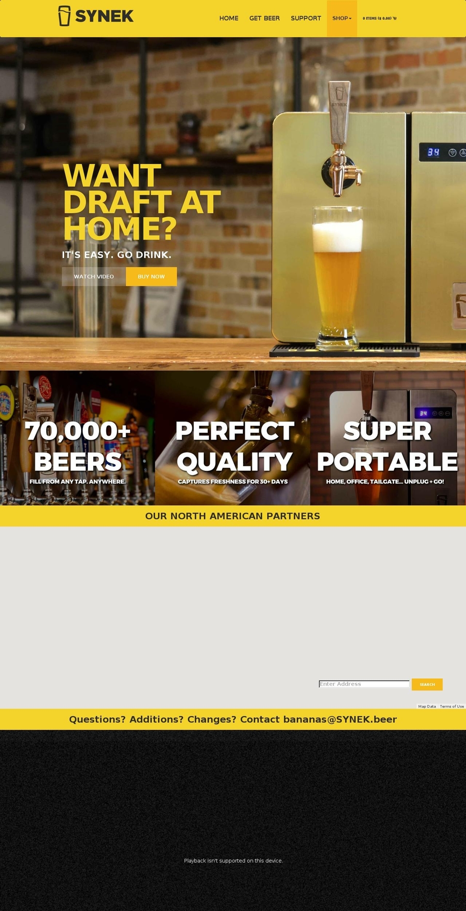 synek.beer shopify website screenshot