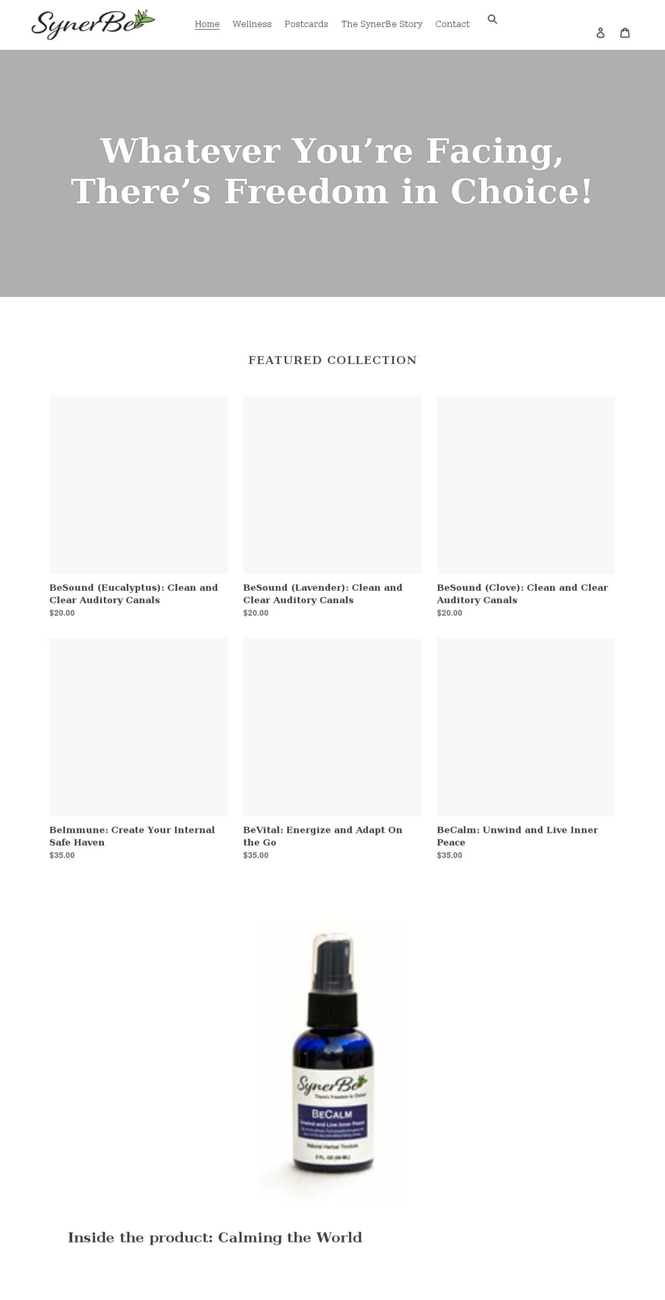 synerbe.com shopify website screenshot