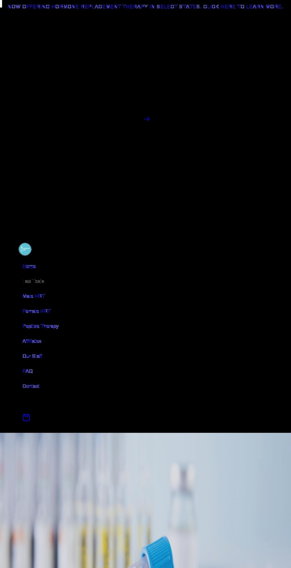 synergisticlabs.net shopify website screenshot