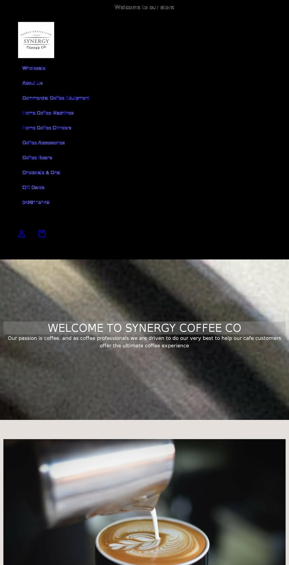 synergycoffeeco.com.au shopify website screenshot