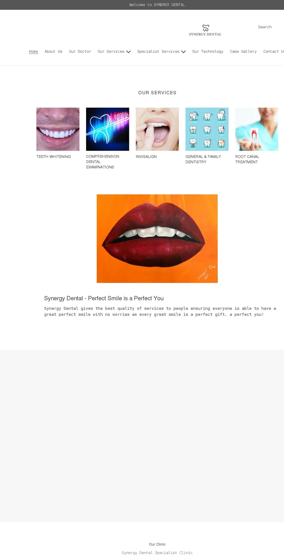 synergydentalklinik.com shopify website screenshot