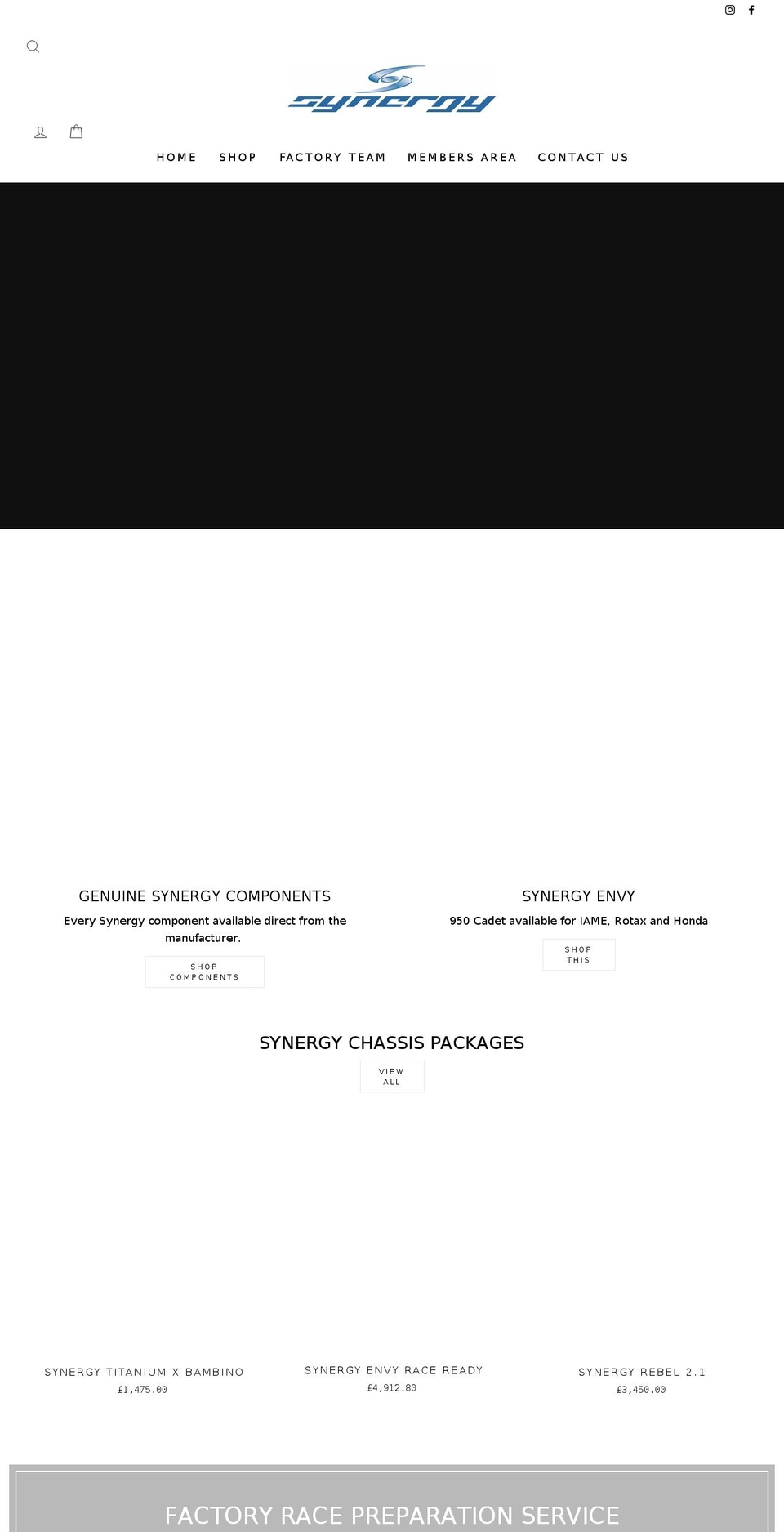 synergykart.com shopify website screenshot