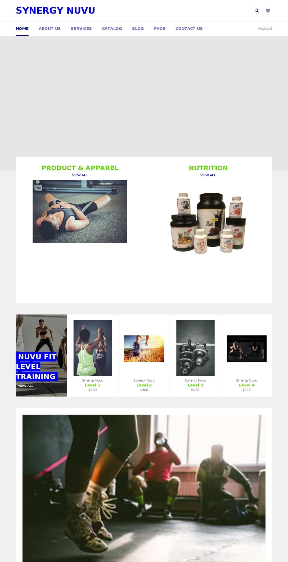 synergynuvu.com — Shopify storefront screenshot