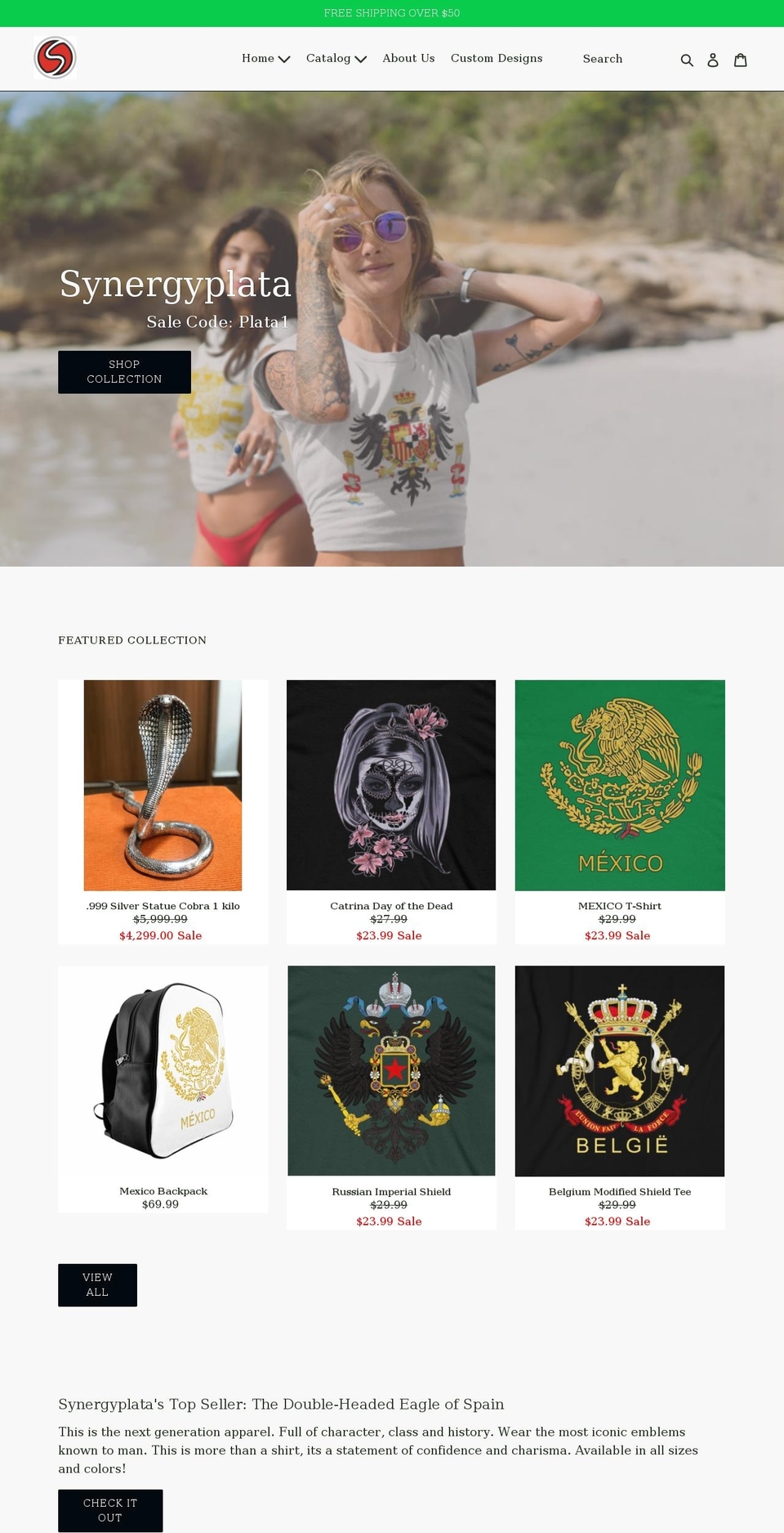 synergyplata.com shopify website screenshot