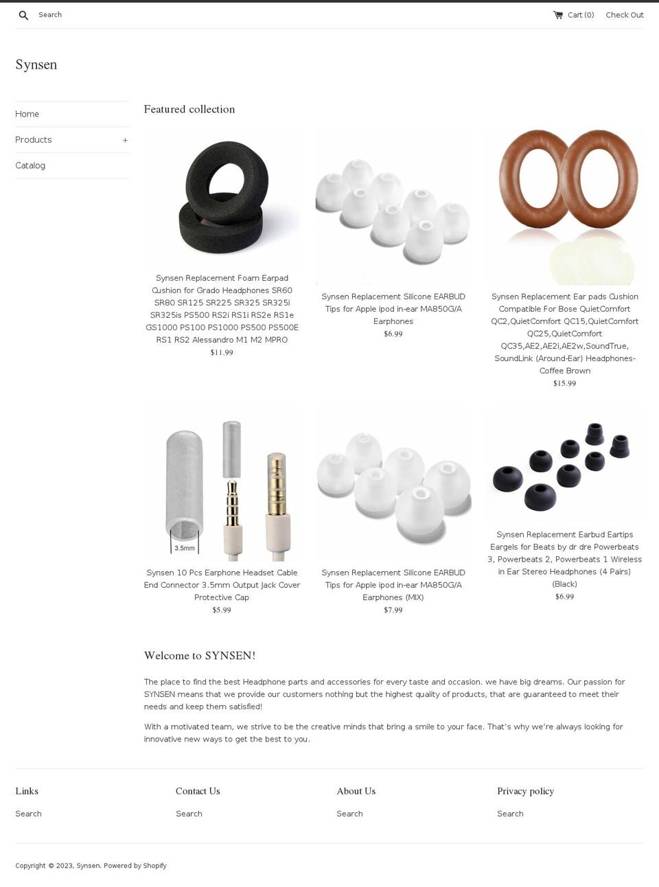 synsenproduct.com shopify website screenshot