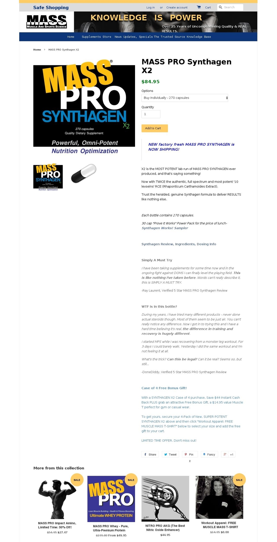 synthagen.com shopify website screenshot