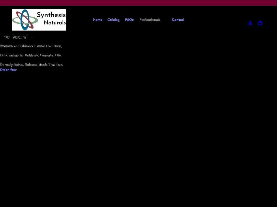 synthesisnaturals.com shopify website screenshot