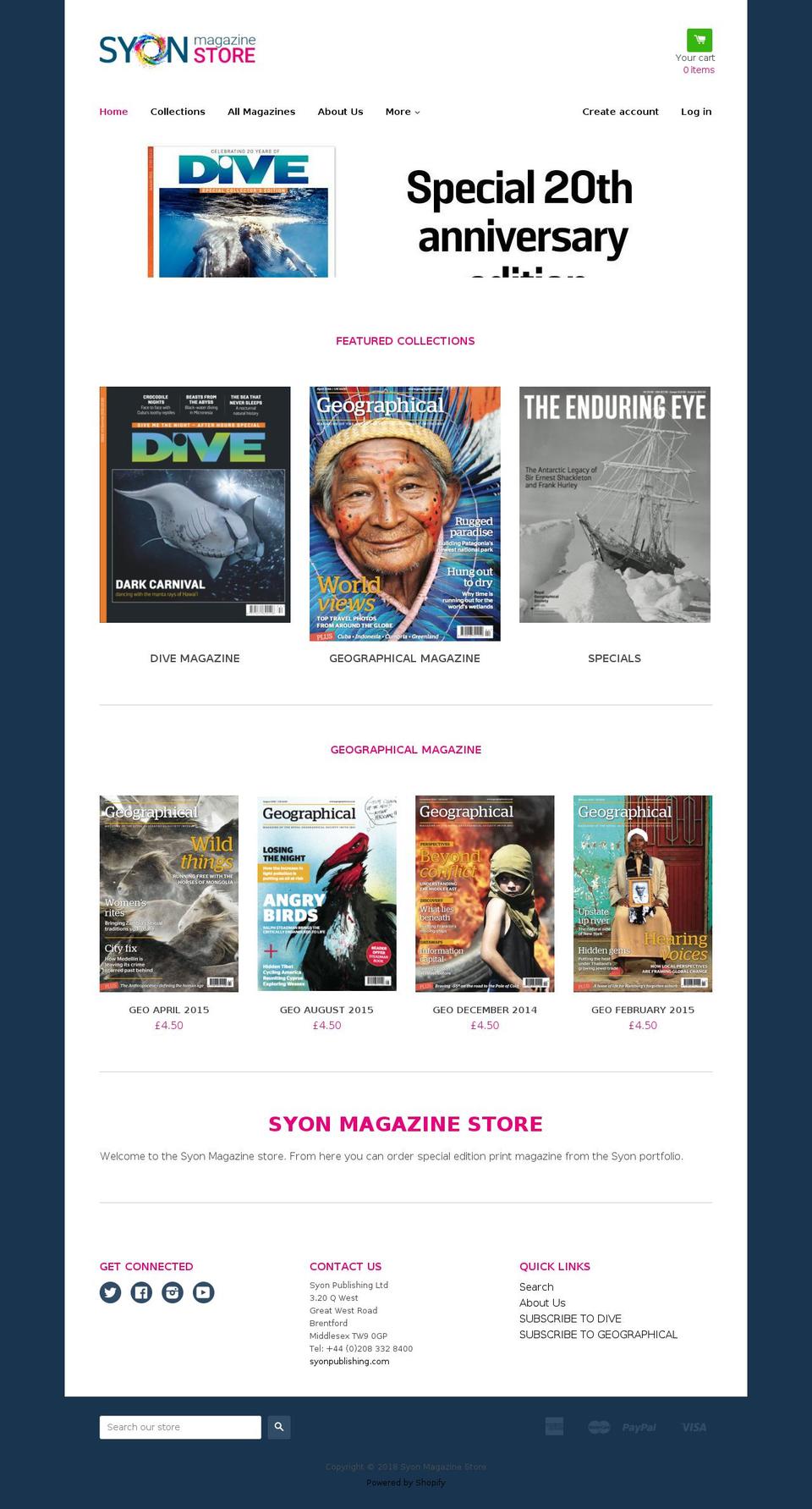 syonstore.com shopify website screenshot