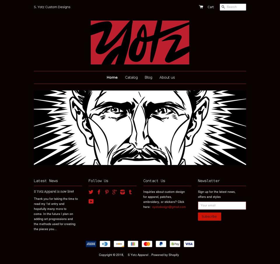 syotz.com — Shopify storefront screenshot