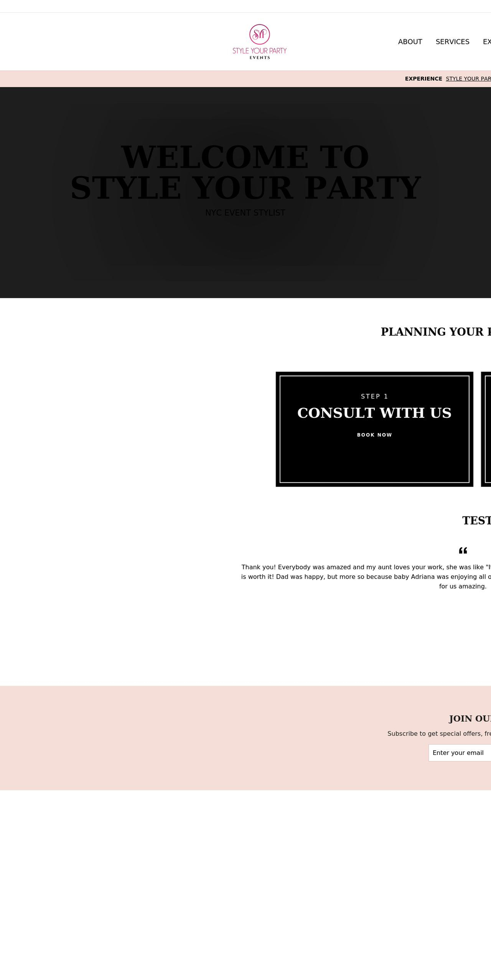 sypevents.com shopify website screenshot