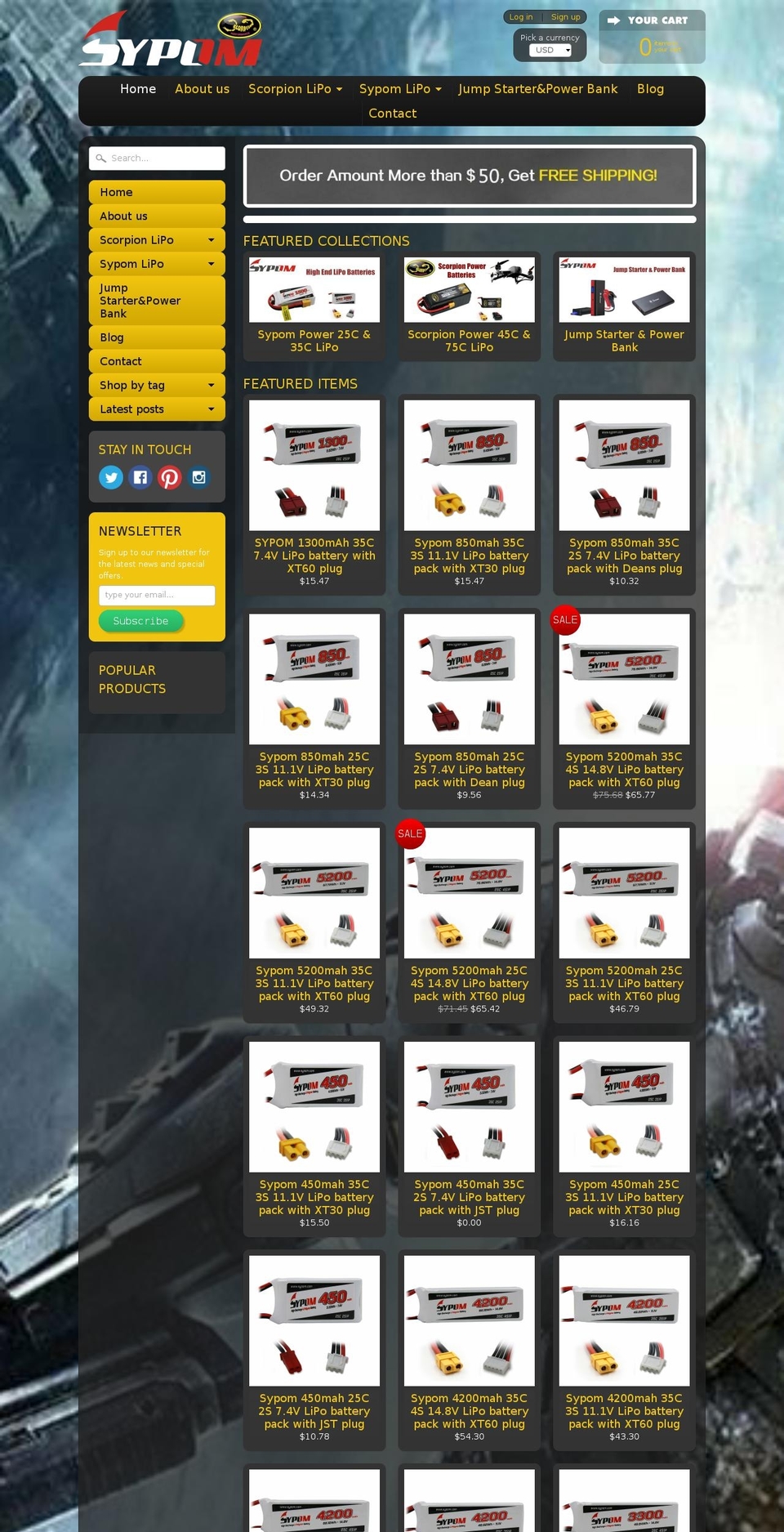 sypom.com — Shopify storefront screenshot