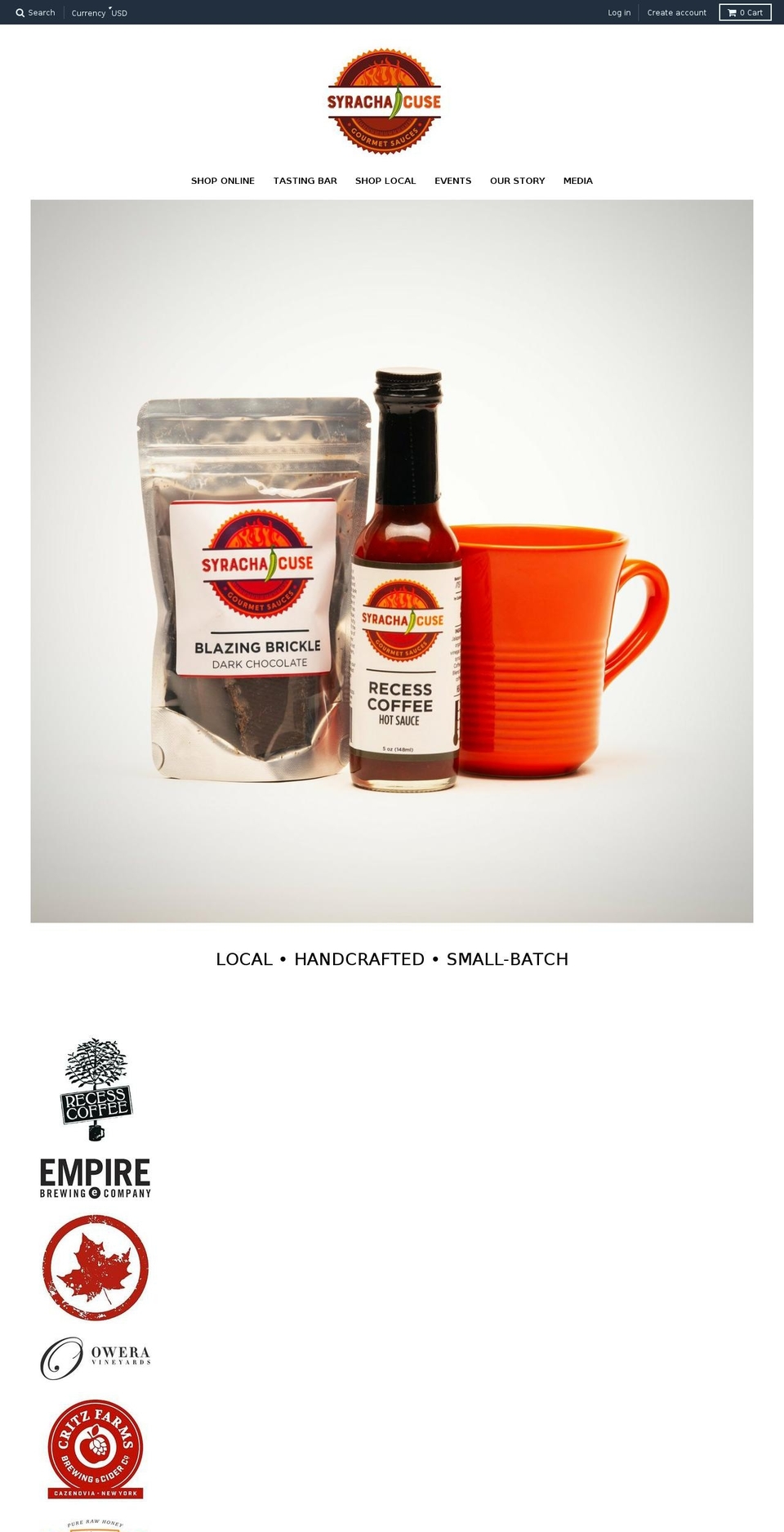 syrachacuse.com — Shopify storefront screenshot