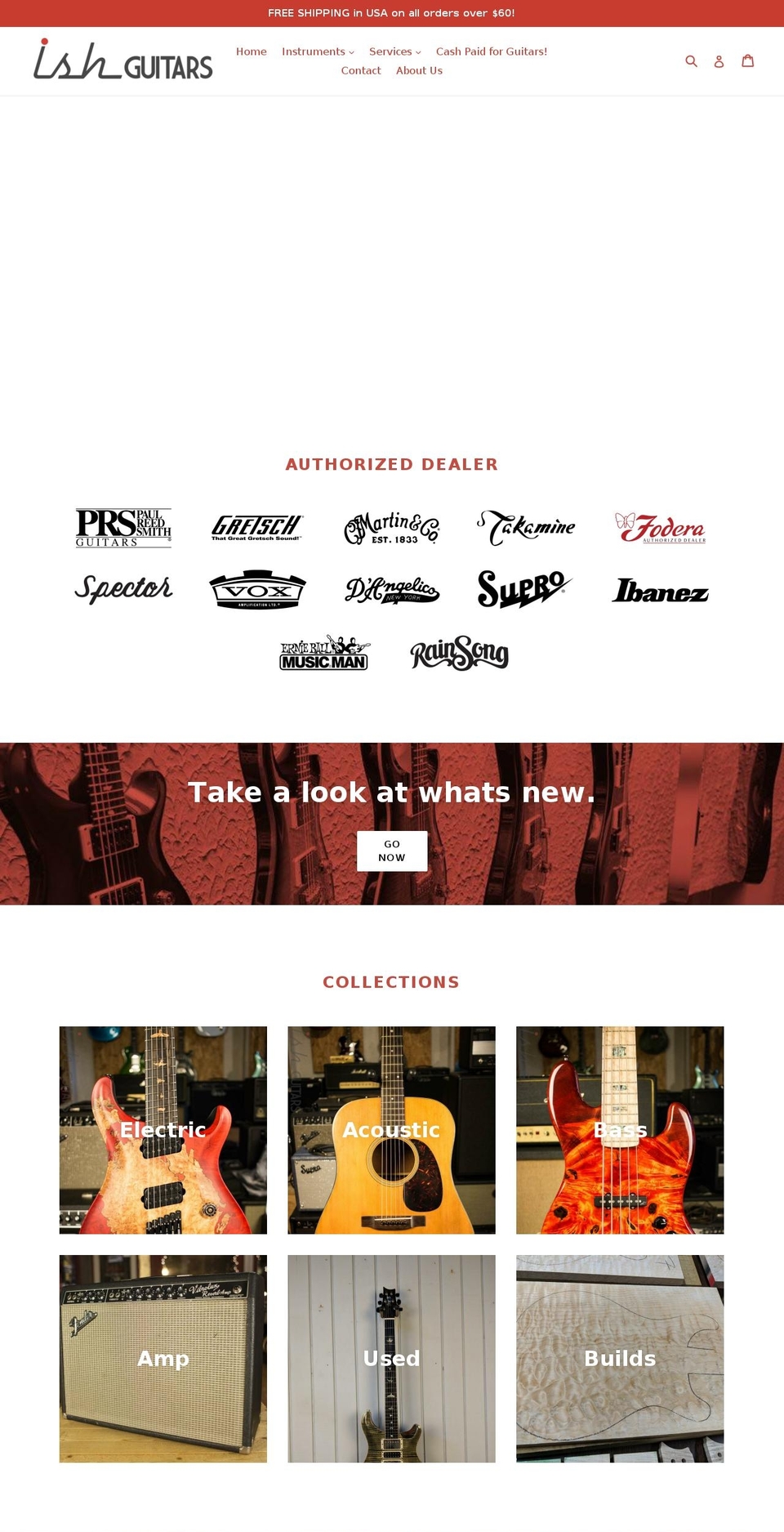 syracuse.guitars shopify website screenshot