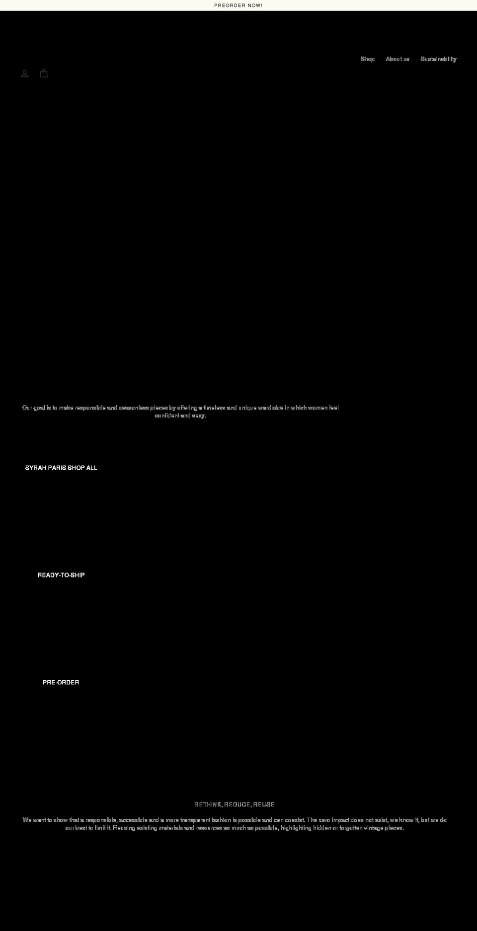 syrah-paris.com shopify website screenshot