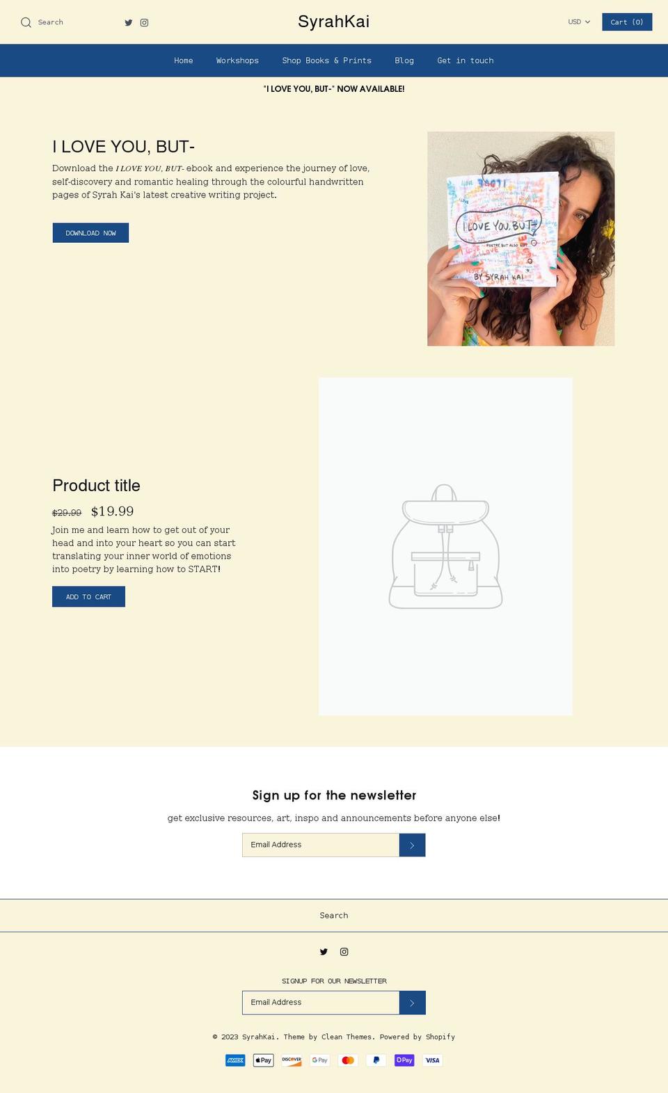 syrahkai.com shopify website screenshot