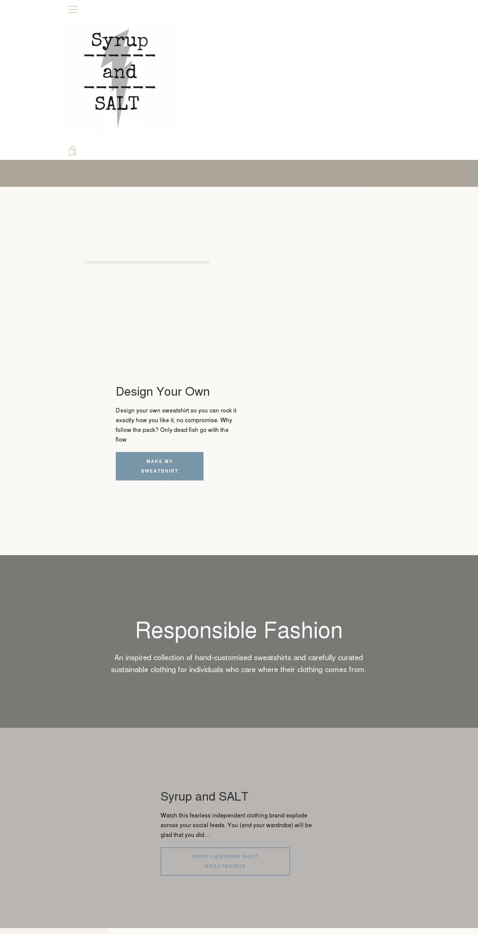 syrupandsalt.co.uk shopify website screenshot