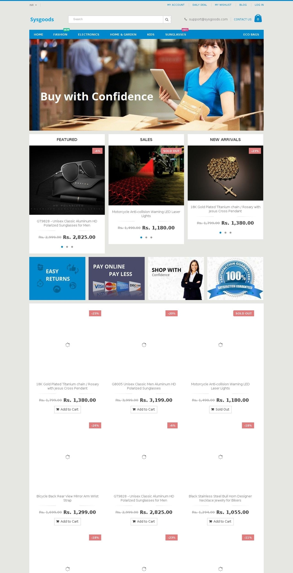 sysgoods.myshopify.com — Shopify storefront screenshot