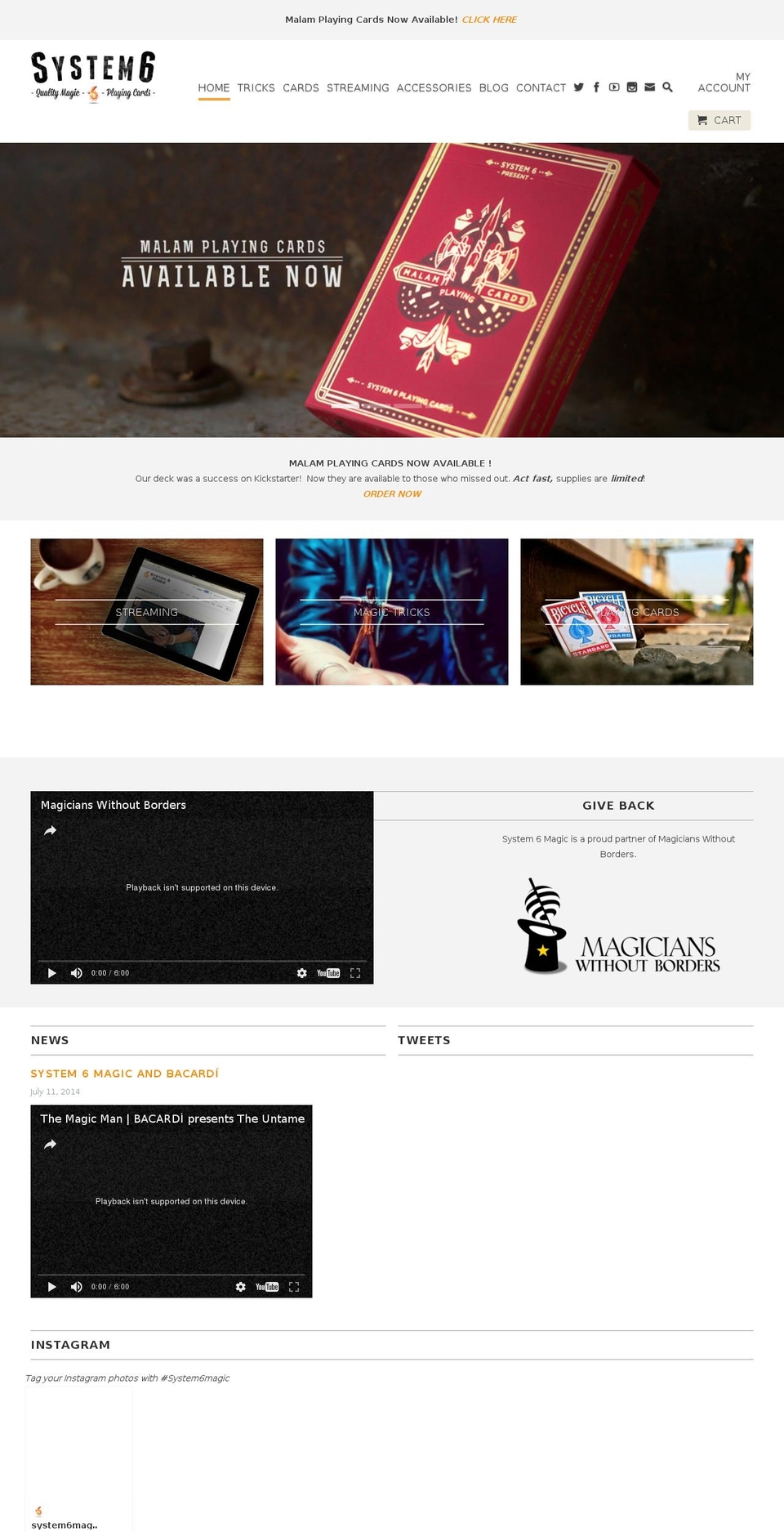 761 Shopify theme site example system6playingcards.com