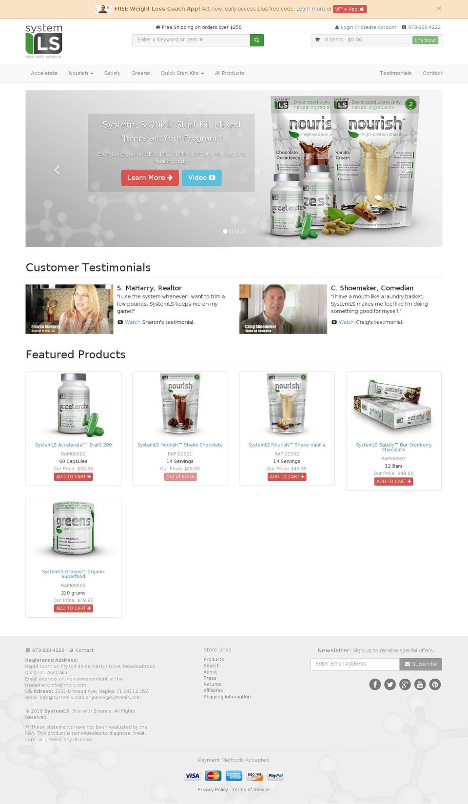 systemls.com shopify website screenshot