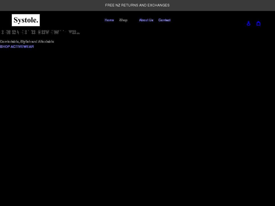 systoleactive.com shopify website screenshot