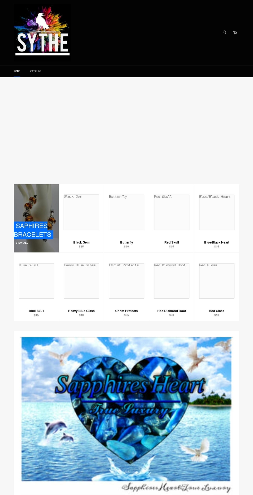 sytheclothing.com shopify website screenshot