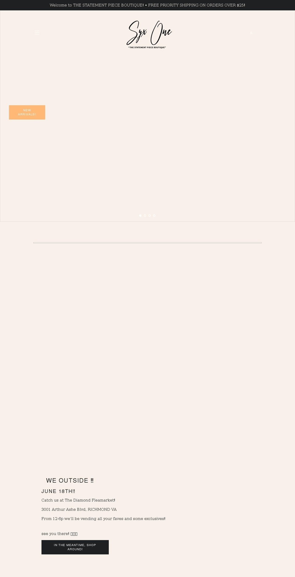 syxone.com shopify website screenshot