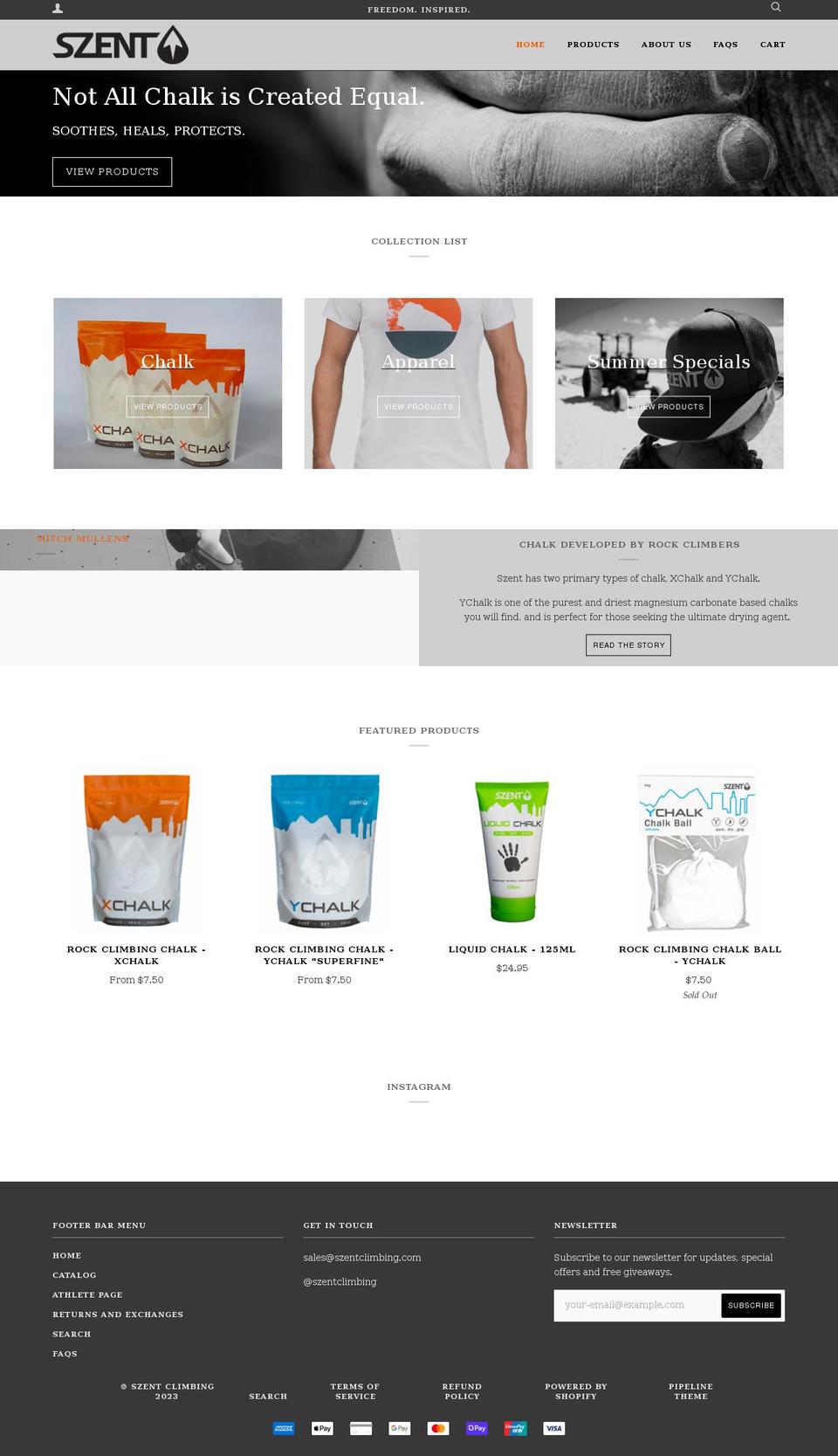 szent.com.au shopify website screenshot