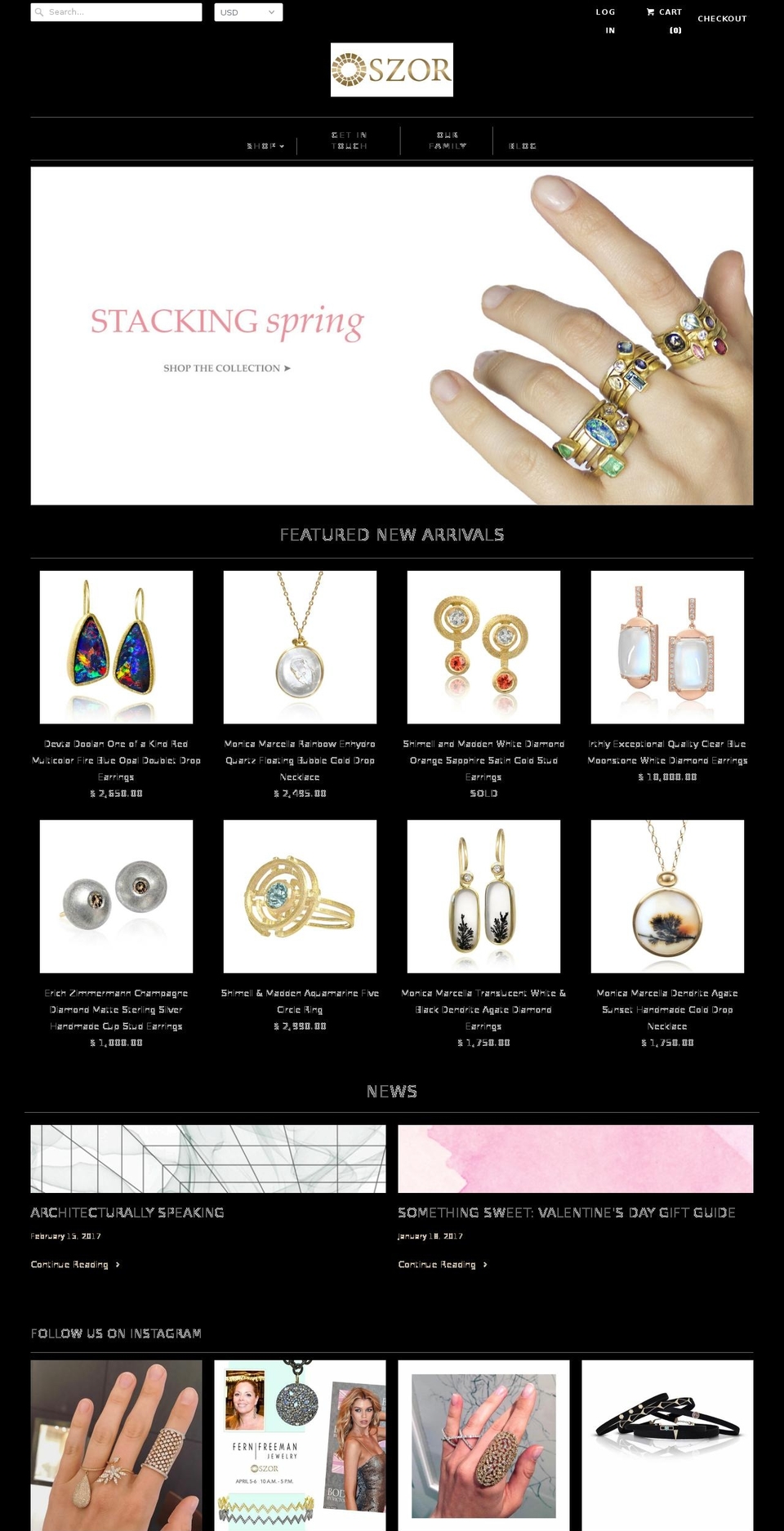 szorcollections.com shopify website screenshot