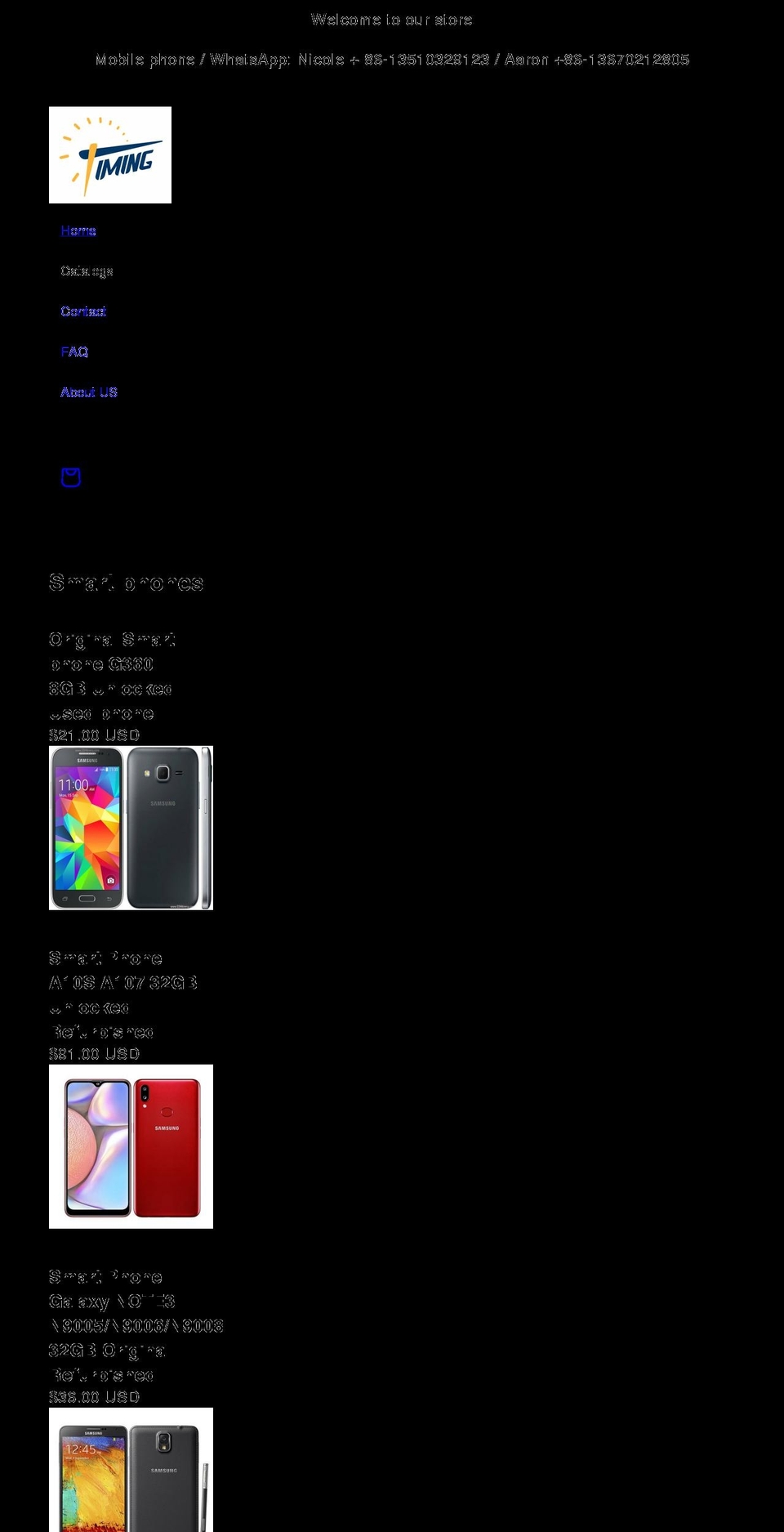 sztiming-tech.com shopify website screenshot