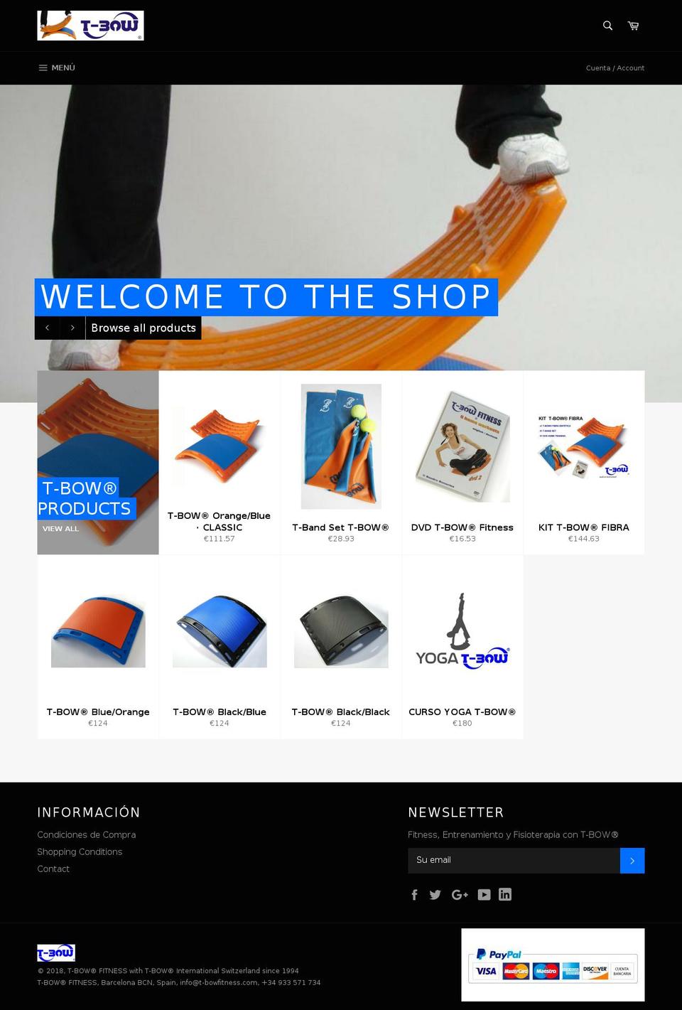 t-bowfitness.com — Shopify storefront screenshot
