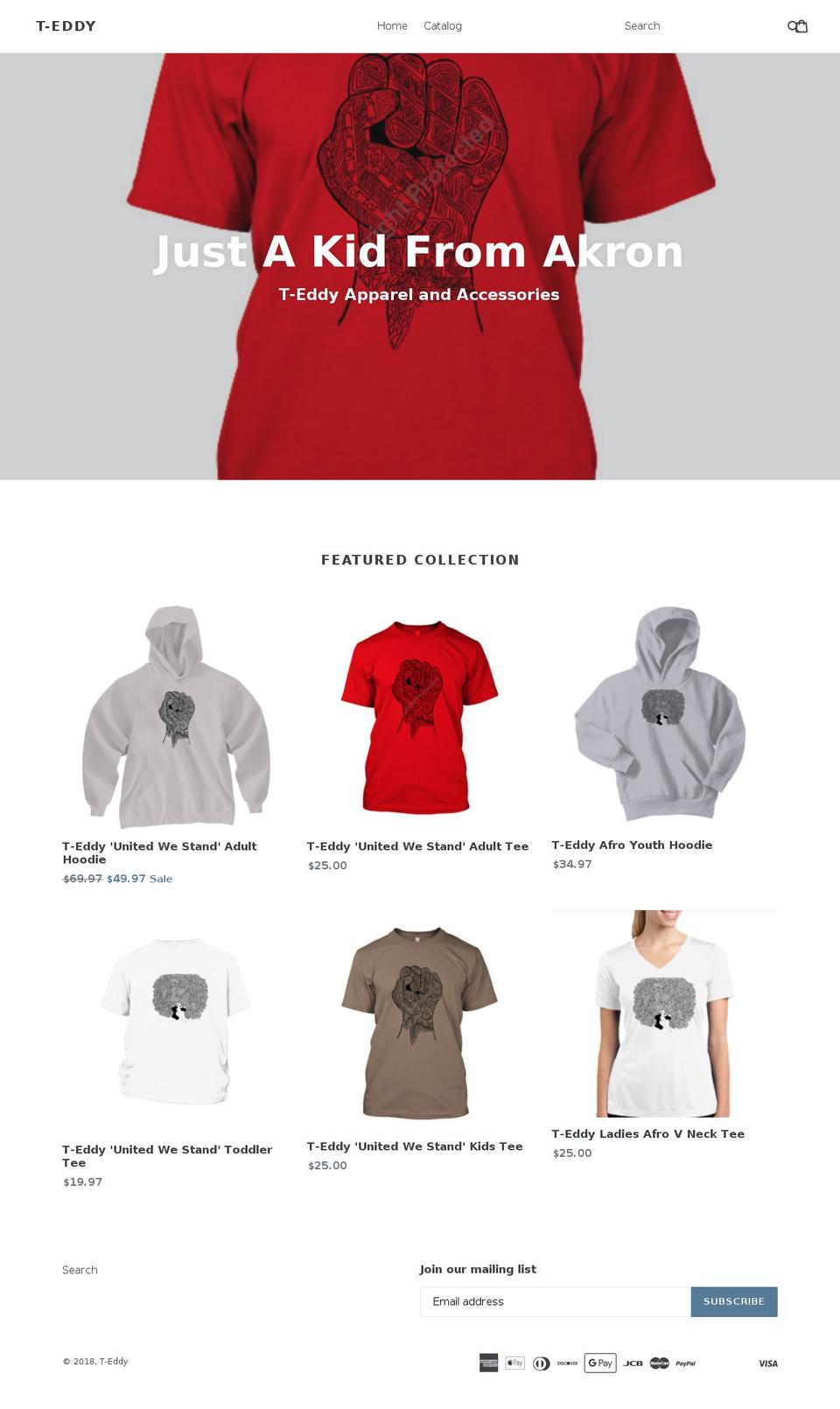 t-eddy.com shopify website screenshot