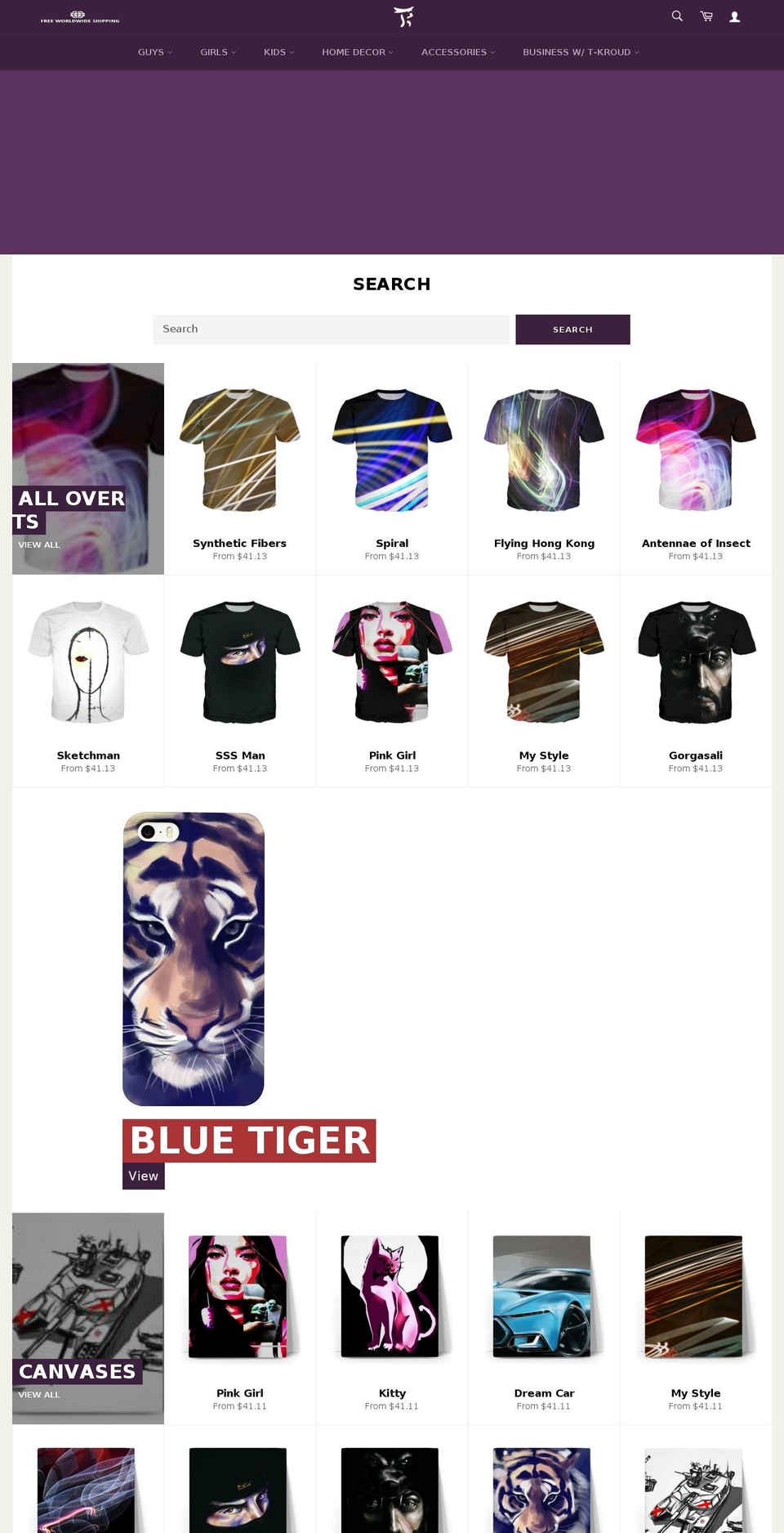 t-kroud.com — Shopify storefront screenshot