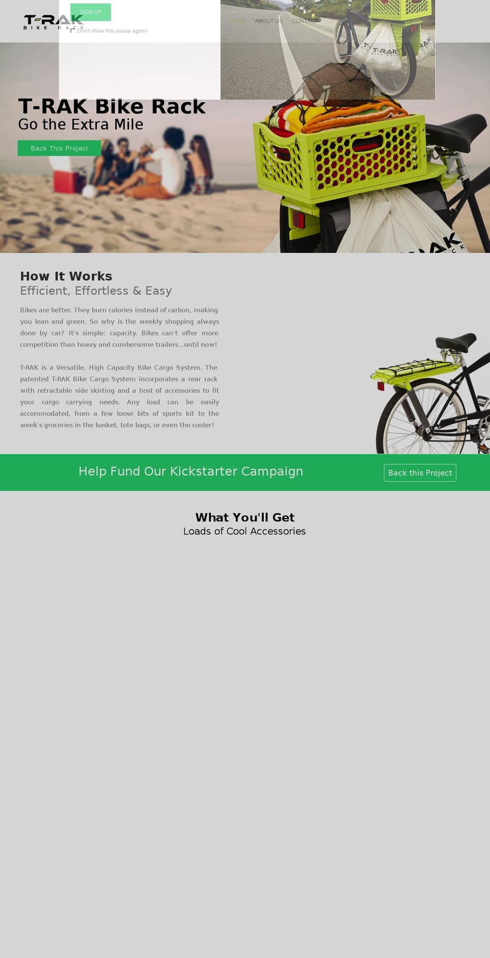 t-rakbikerack.com — Shopify storefront screenshot