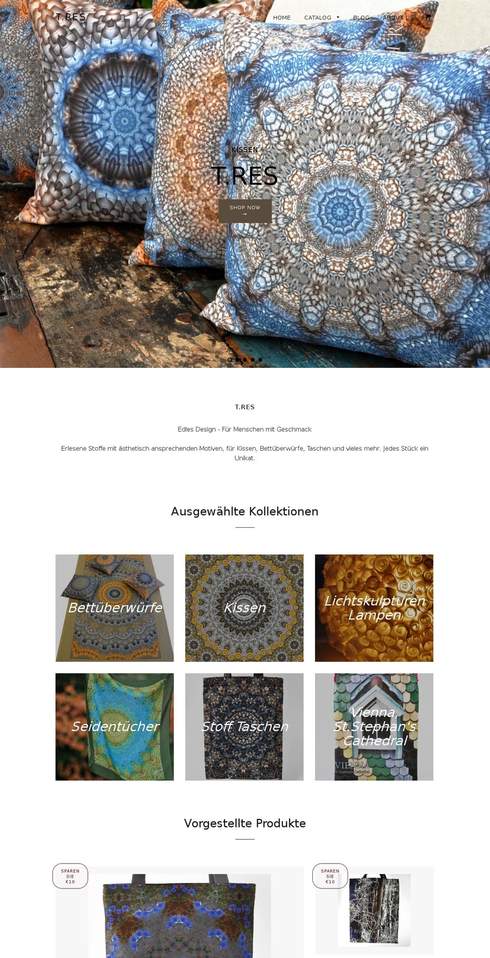 t-res.at shopify website screenshot