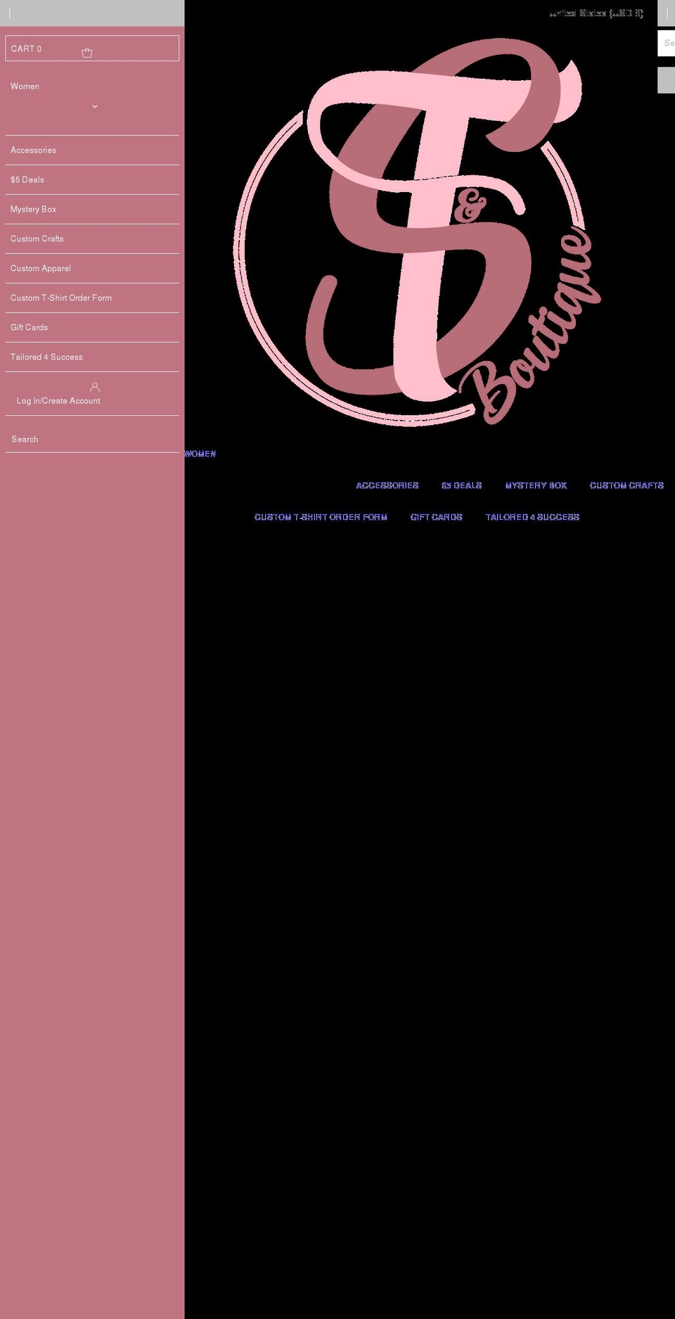 t-s-boutique.com shopify website screenshot
