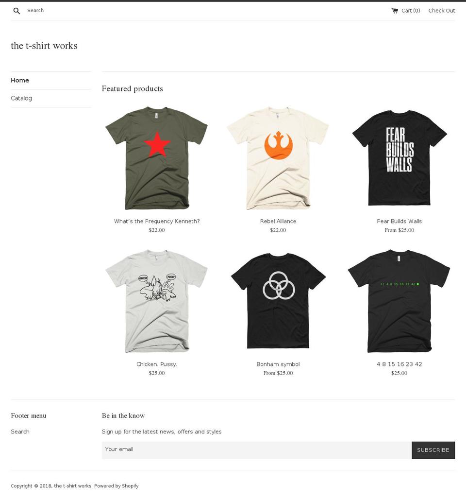 t-shirt.works shopify website screenshot