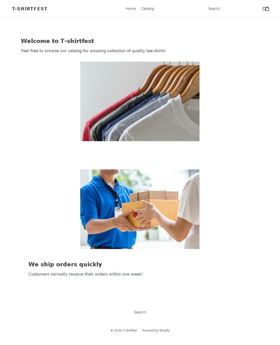 t-shirtfest.com shopify website screenshot