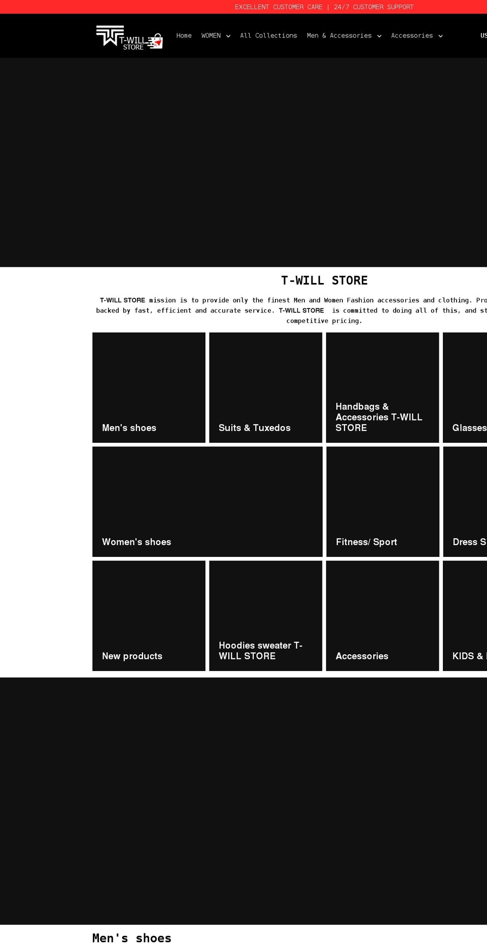 t-willstore.com shopify website screenshot