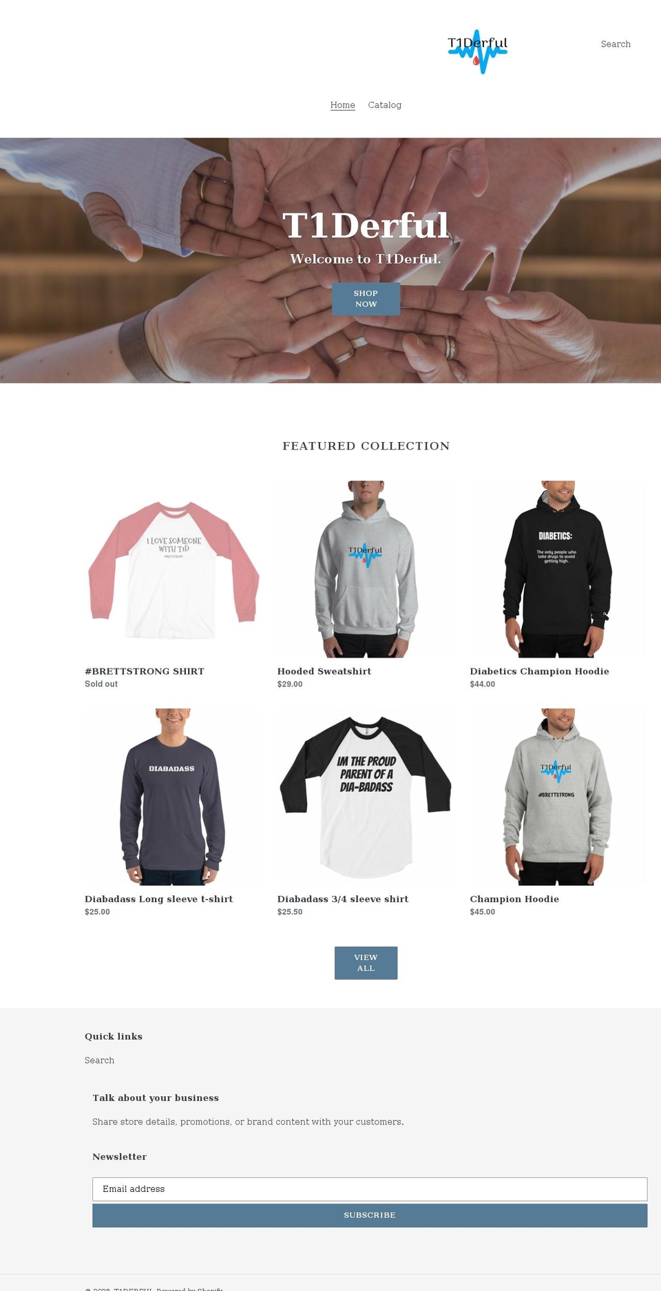 t1derful.com shopify website screenshot