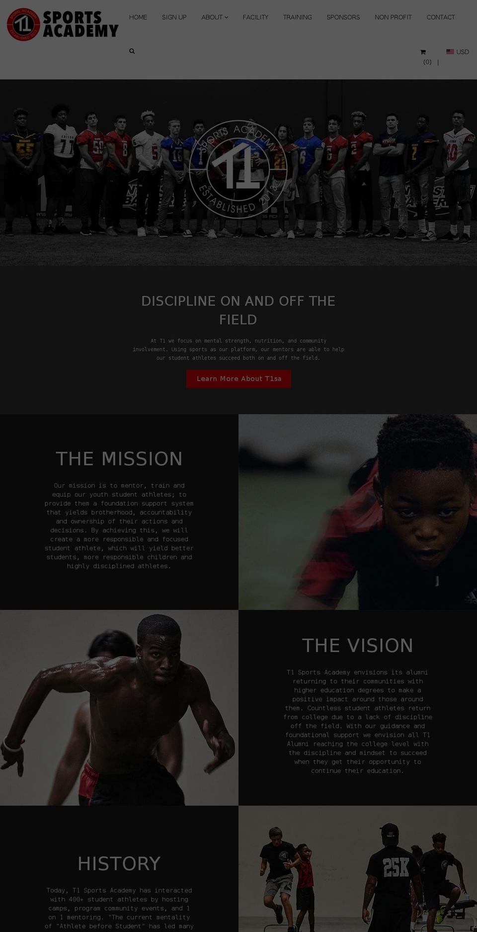 t1sa.com shopify website screenshot