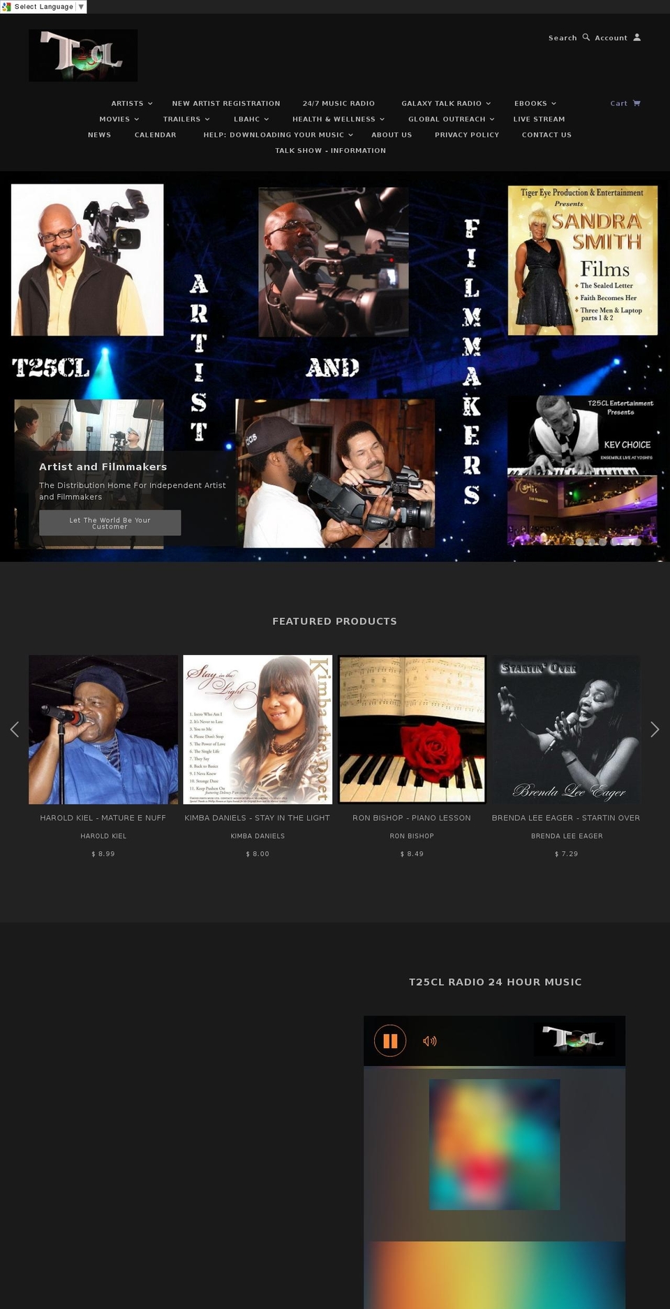 t25cl.com shopify website screenshot