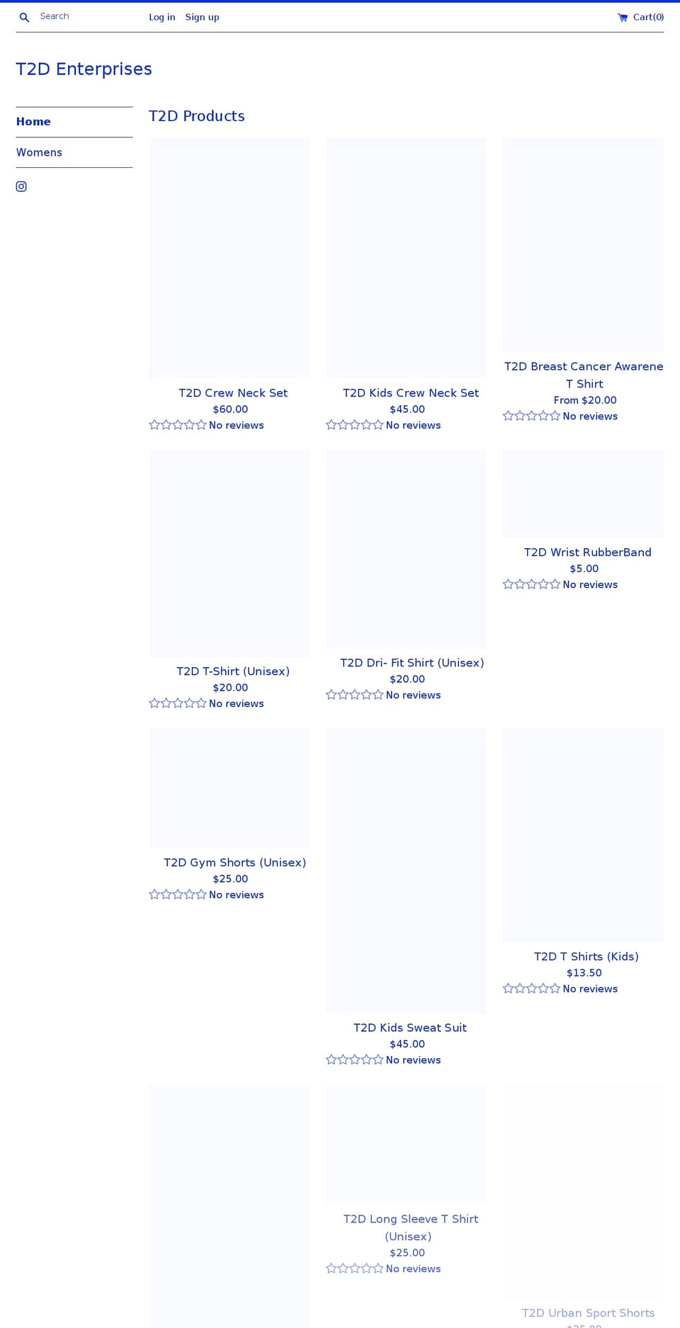 t2denterprises.com shopify website screenshot