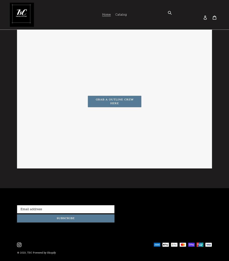 t3c.shop shopify website screenshot