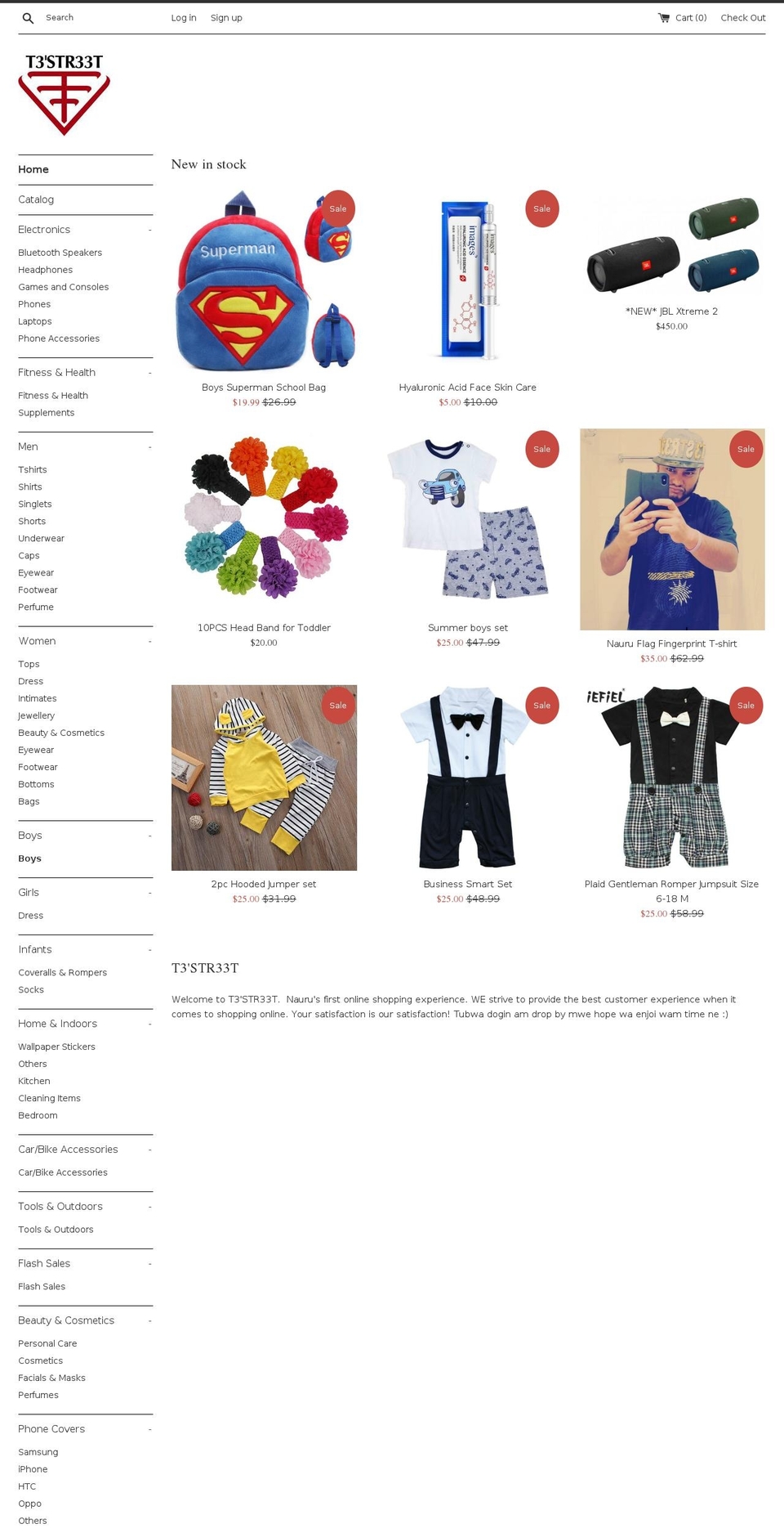 t3str33t.com shopify website screenshot