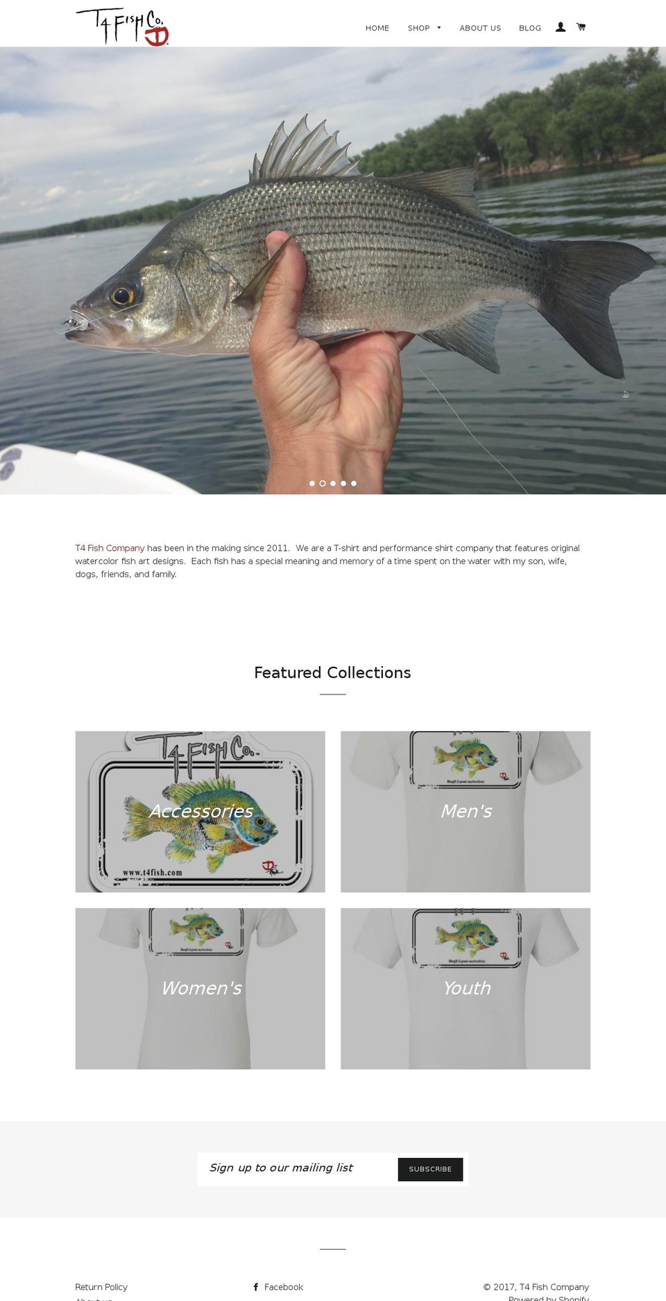 t4fish.com shopify website screenshot