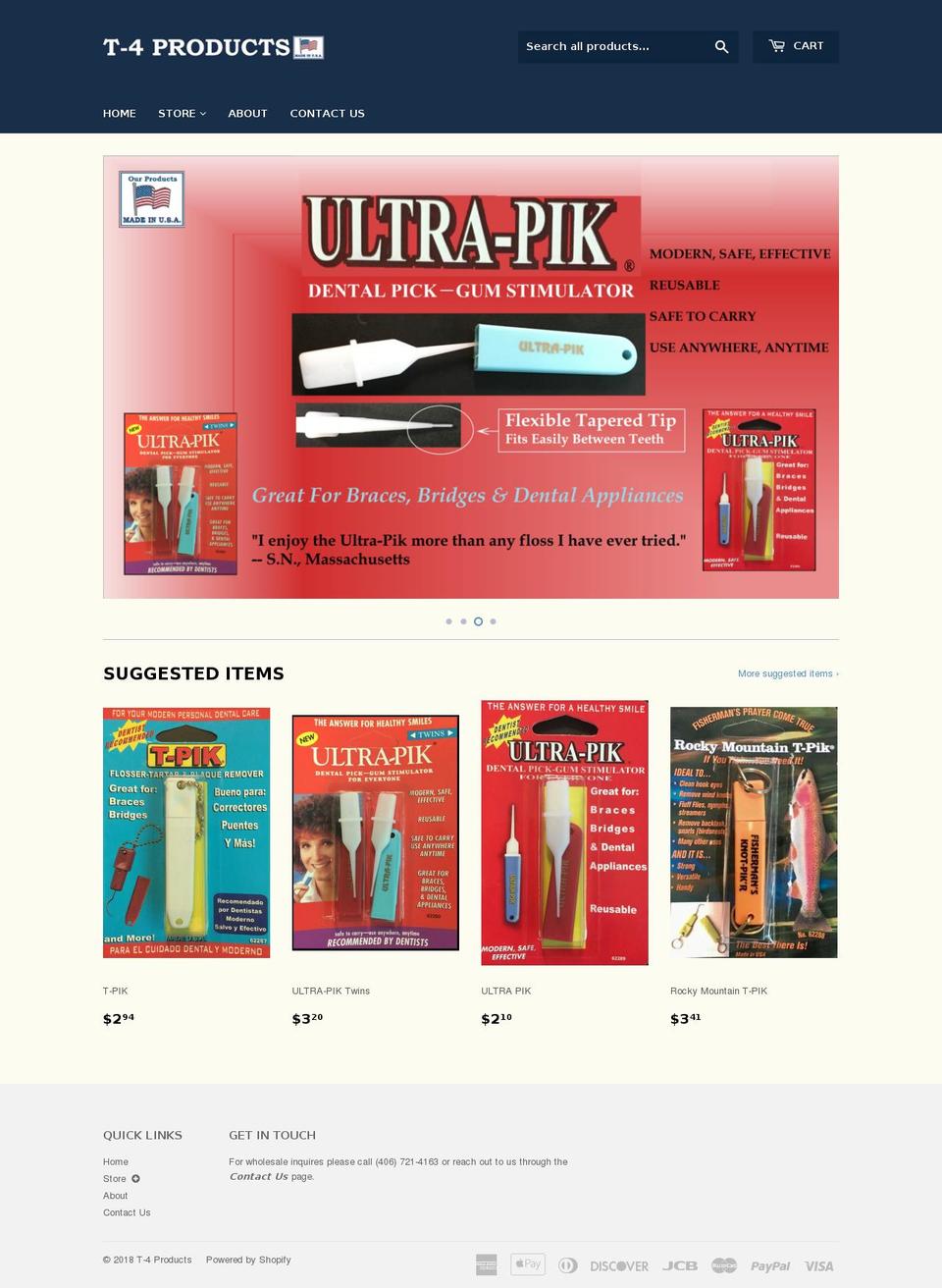 t4products.com — Shopify storefront screenshot