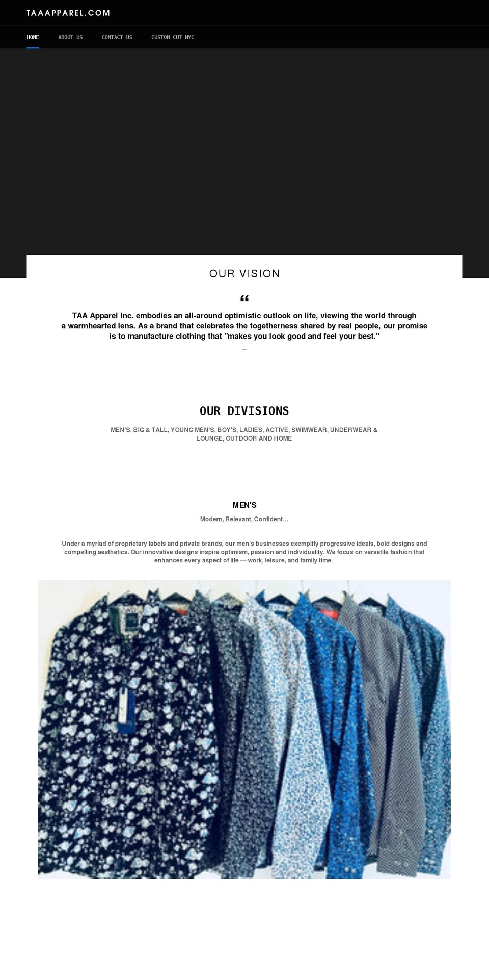 taaapparel.com shopify website screenshot
